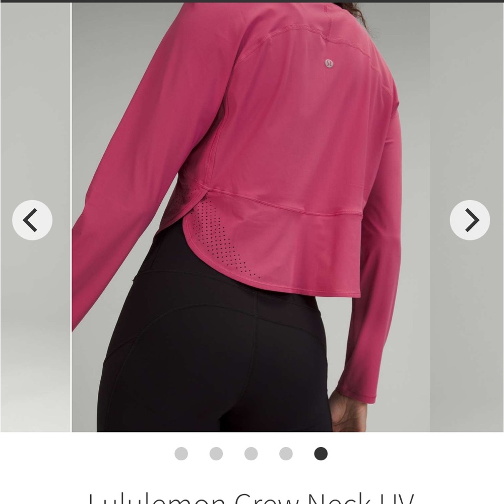 Lululemon Crew Neck UV
Protection Running Long Sleeve